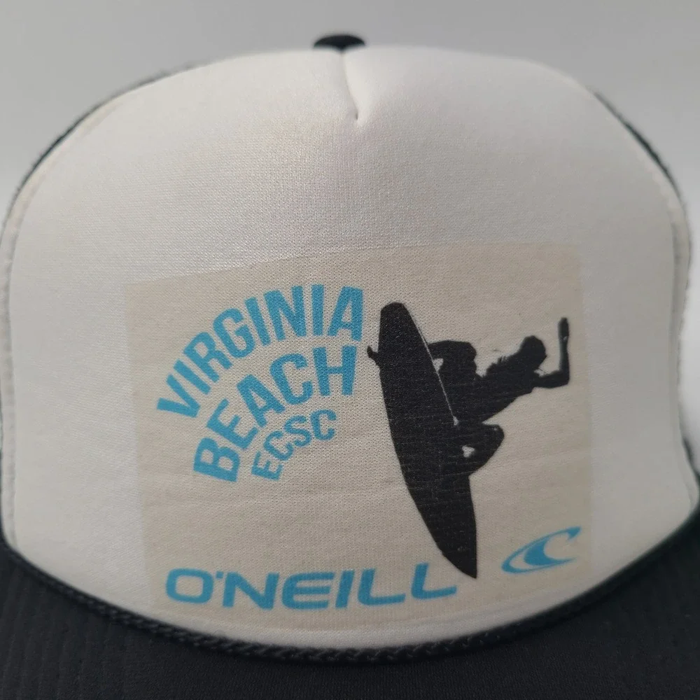 O'Neill Hat Snapback Trucker Mesh White Black Virginia‎ Beach ECSC Surf Logo Men
